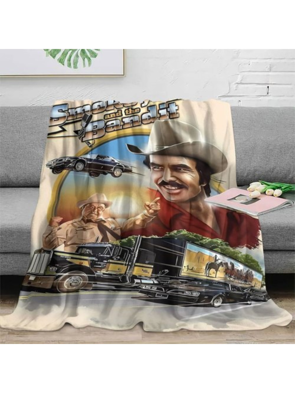 1 Vintage Smokey And The Bandit II Flannel Throw Blanket Soft Cozy All Season Hypoallergenic Polyester With Print Ideal For Napping Air Conditioning Wrap And Decor Machine Wa