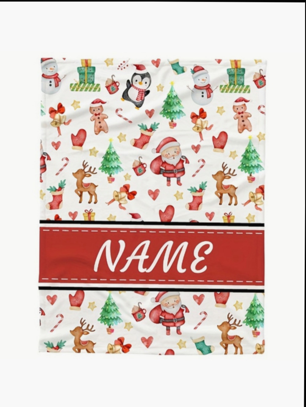 custom chenille patches | item picture 1 christmas flannel blanket with festive holiday design p