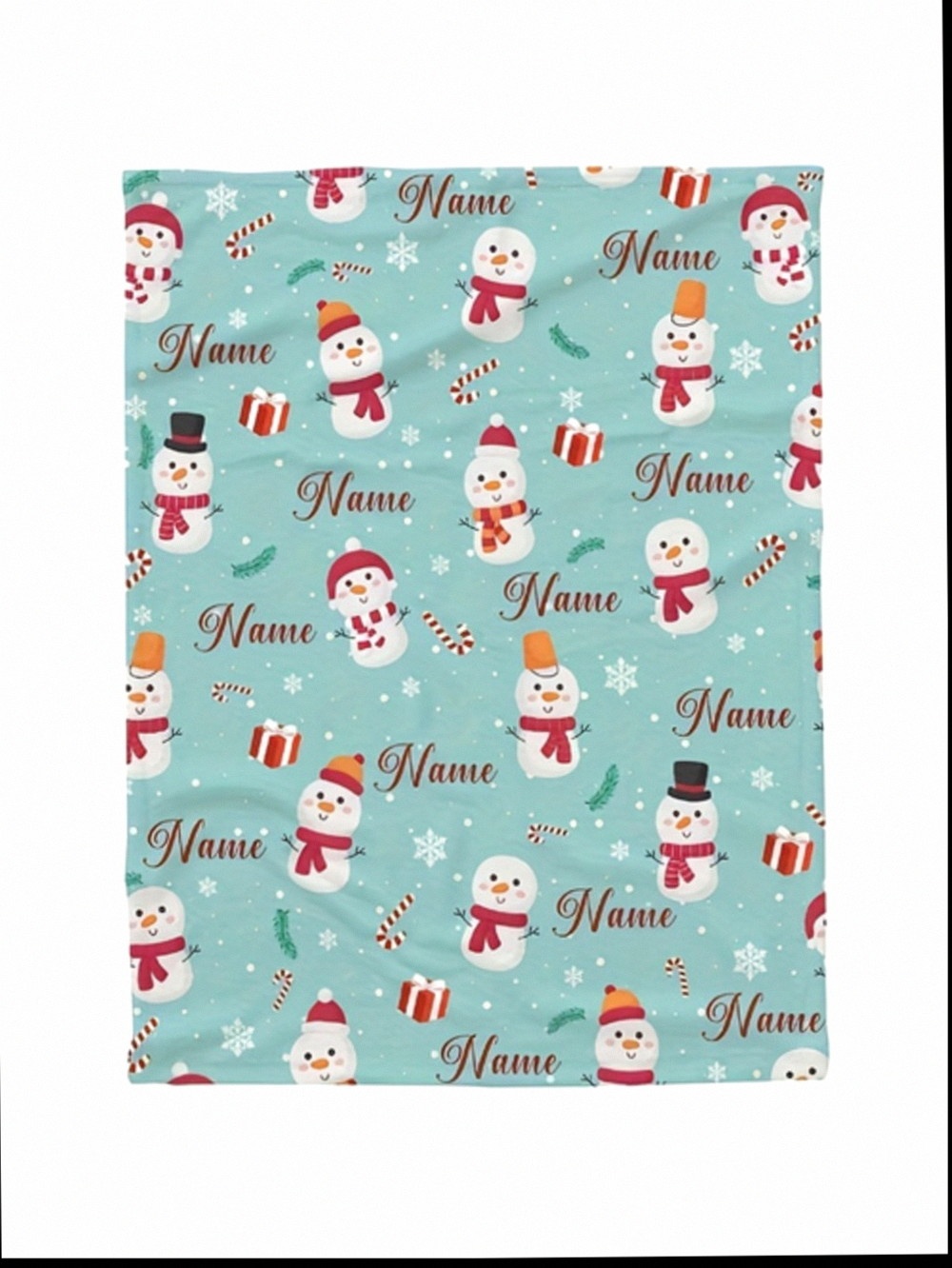 custom coffee sleeves | item picture 1 christmas snowman flannel blanket personalized name per